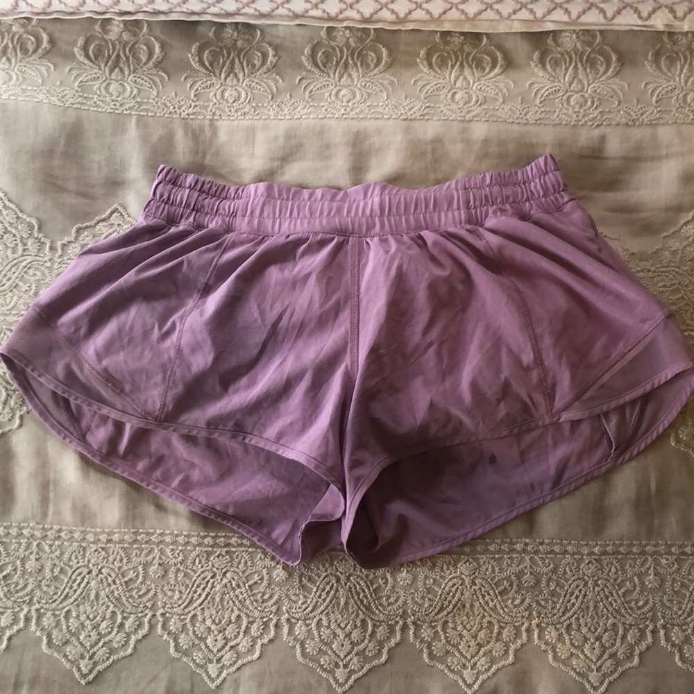 Pink/purple Lululemon Hotty Hot Shorts